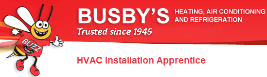 Busbys Heating and Air HVAC Installation Apprentice